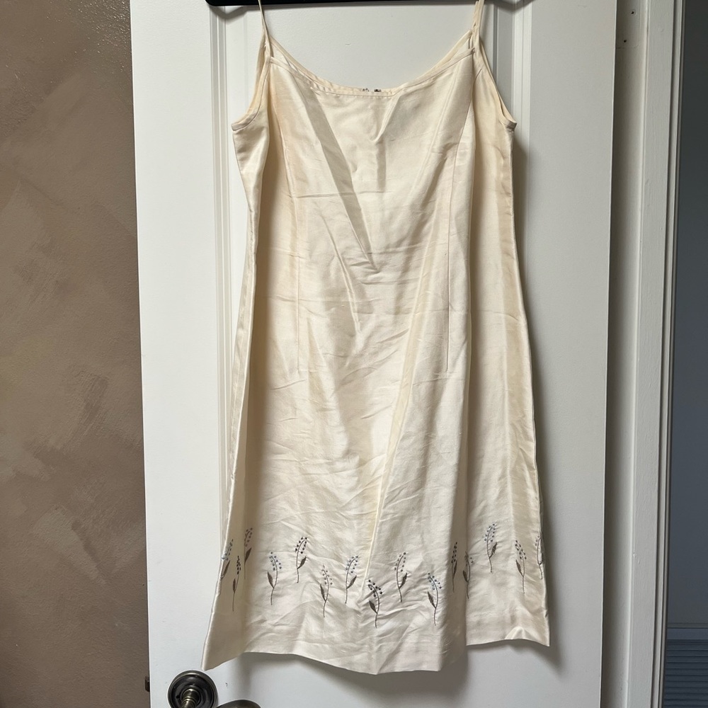 Vintage embroidered silk dress